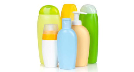 Botes de productos para la higiene personal